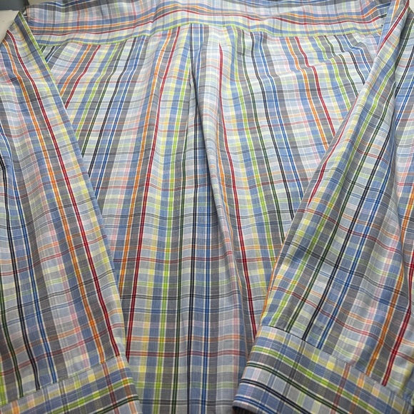 Alan Flusser Button Down Collar Pocket Double Button Sleeves Multicolored - Picture 7 of 7